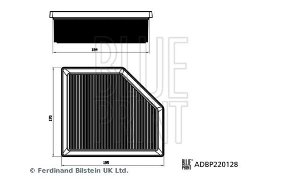 Filtre à air ADBP220128 Blue Print, Image 3