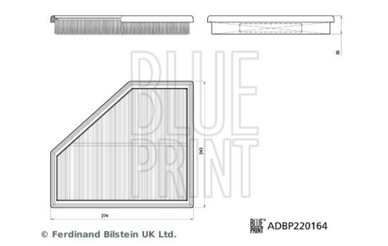 Filtre à air ADBP220164 Blue Print, Image 3