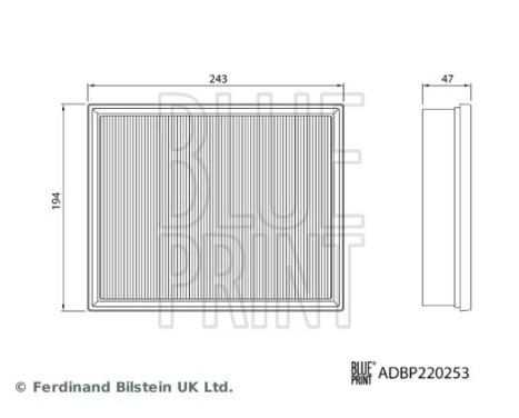Filtre à air ADBP220253 Blue Print
