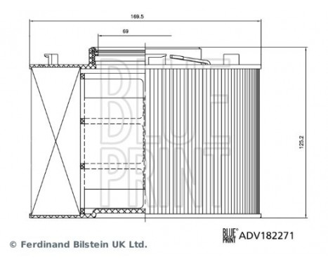 filtre à air ADV182271 Blue Print, Image 2