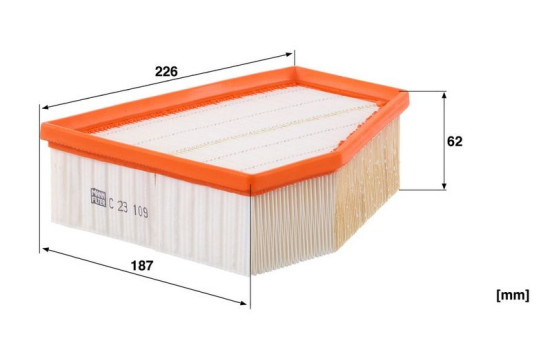 Filtre à air C 23 109 MANN-FILTER, Image 3