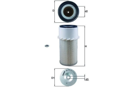Filtre à air LX 16 Mahle, Image 3