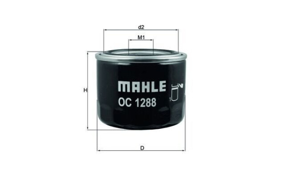 Filtre à huile OC 1288 Mahle, Image 2