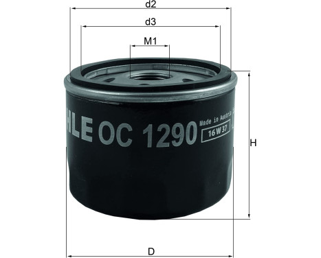 Filtre à huile OC 1290 Mahle