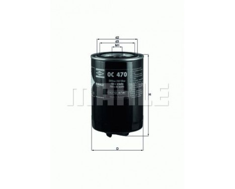 Filtre à huile OC 470 Mahle, Image 2