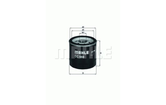 Filtre à huile OC 988 Mahle, Image 2