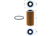 Filtre à huile OX 1076D Mahle