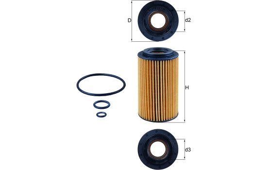 Filtre à huile OX 153/7D1 Mahle