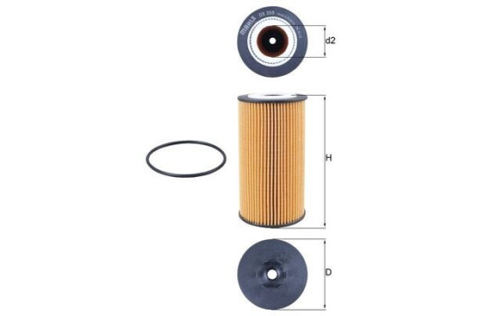Filtre à huile OX 358D Mahle, Image 4