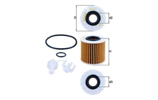 Filtre à huile OX 414D1 Mahle, Image 3