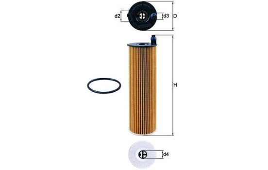 Filtre à huile OX 823/6D Mahle, Image 2