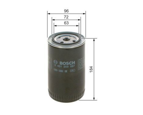 Filtre à huile P3087 Bosch, Image 7