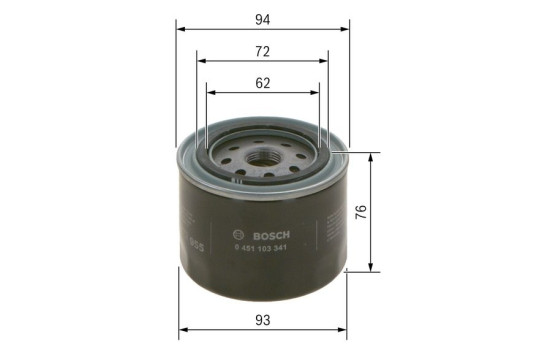 Filtre à huile P3341 Bosch, Image 6