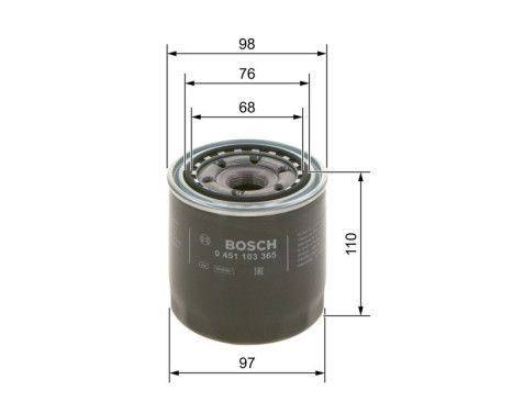 Filtre à huile P3365 Bosch, Image 7