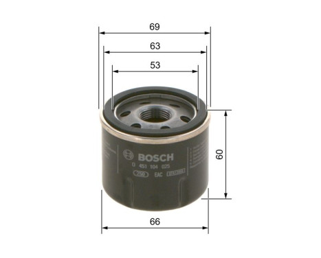 Filtre à huile P4025 Bosch, Image 8
