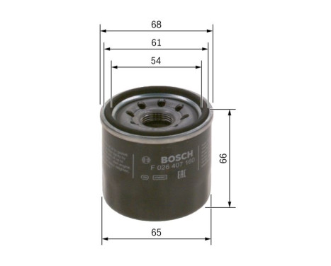 Filtre à huile P7160 Bosch, Image 6