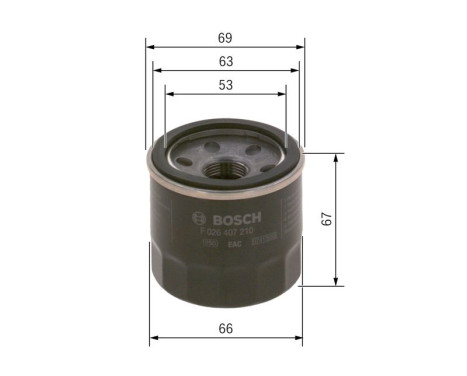 Filtre à huile P7210 Bosch, Image 9