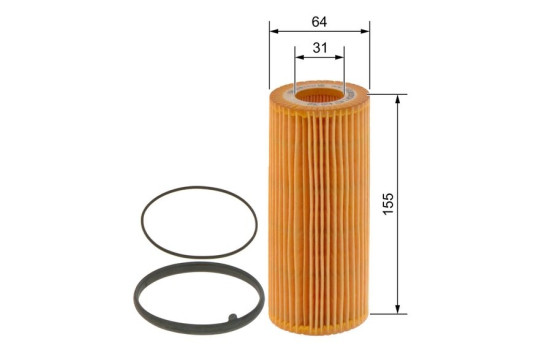 Filtre à huile P9268 Bosch, Image 2