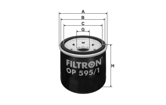 Filtre à l'huile OP 595/1 Filtron, Image 2