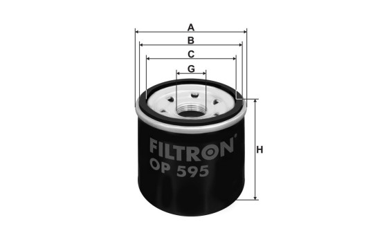 Filtre à l'huile OP 595 Filtron, Image 2