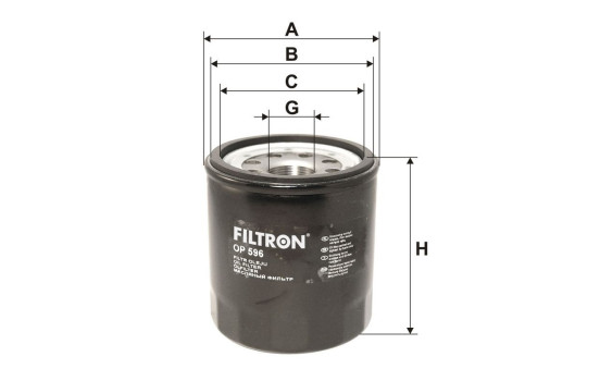 Filtre à l'huile OP 596 Filtron, Image 2