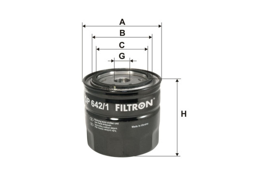 Filtre à l'huile OP 642/1 Filtron, Image 2