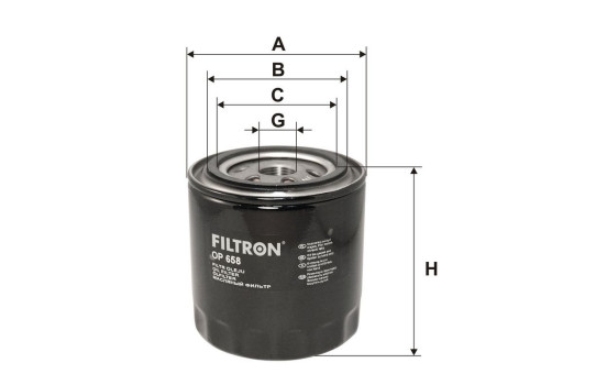 Filtre à l'huile OP 658 Filtron, Image 2