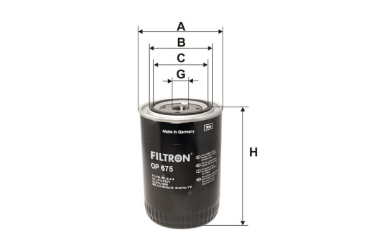 Filtre à l'huile OP 675 Filtron, Image 2