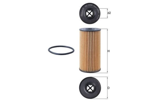 filtre à l'huile OX 1308D Mahle