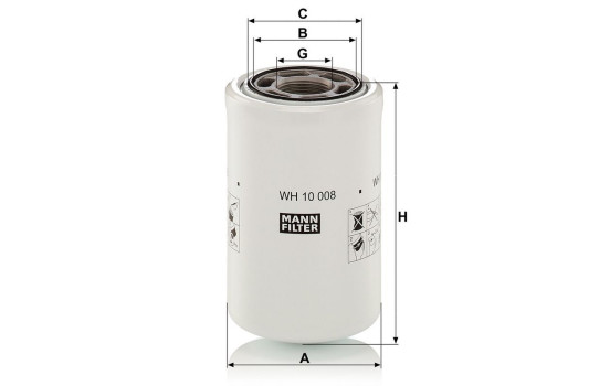 Filtre, hydraulique WH 10 008 MANN-FILTER, Image 2