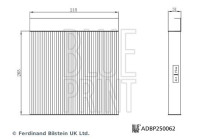 filtre à air d'habitacle ADBP250062 Blue Print