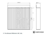 filtre à air d'habitacle ADBP250063 Blue Print