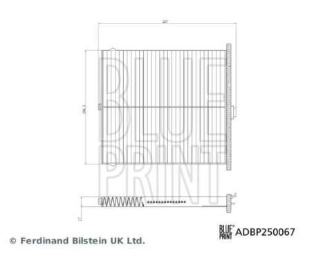 filtre à air d'habitacle ADBP250067 Blue Print