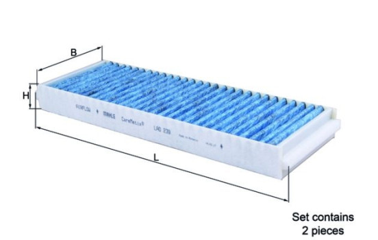 Filtre, air de l'habitacle CareMetix® LAO 239/S Mahle