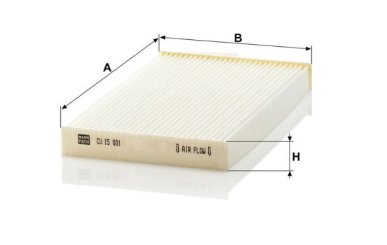 Filtre, air de l'habitacle CU 15 001 Mann, Image 3