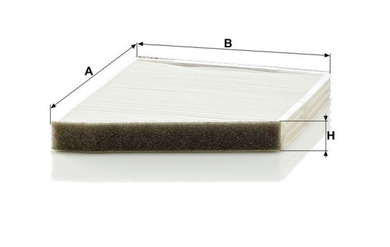 Filtre, air de l'habitacle CU 2337/1 Mann, Image 3