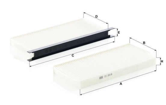 Filtre, air de l'habitacle CU 2418-2 Mann, Image 3
