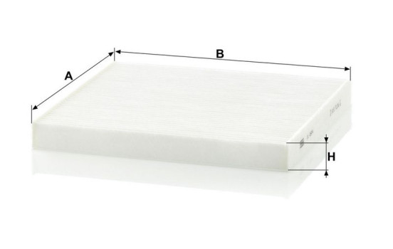 Filtre, air de l'habitacle CU 2544 Mann, Image 3