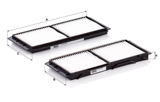 Filtre, air de l'habitacle CU 26 008-2 Mann, Image 3