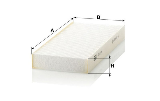 Filtre, air de l'habitacle CU 2642 Mann, Image 3