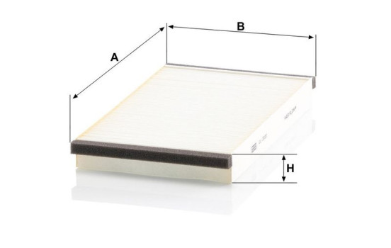 Filtre, air de l'habitacle CU 3020 Mann, Image 3