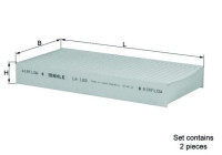Filtre, air de l'habitacle LA 122/S Mahle