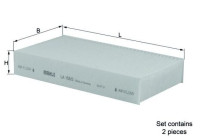 Filtre, air de l'habitacle LA 168/S Mahle