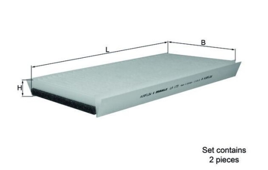 Filtre, air de l'habitacle LA 173/S Mahle