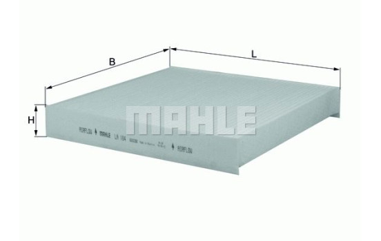 Filtre, air de l'habitacle LA 184 Mahle