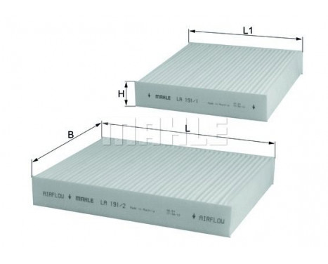 Filtre, air de l'habitacle LA 191/S Mahle