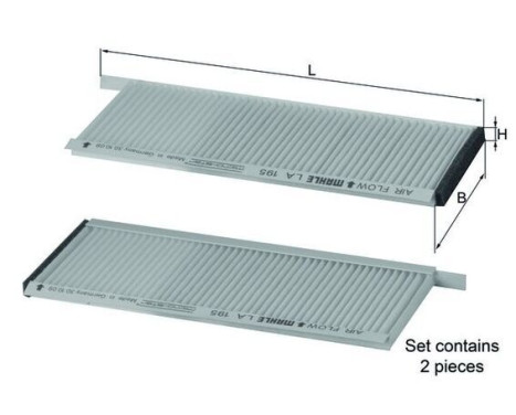 Filtre, air de l'habitacle LA 195/S Mahle, Image 2