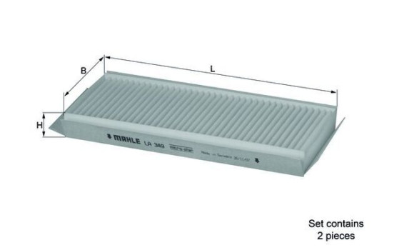 Filtre, air de l'habitacle LA 349/S Mahle