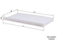 Filtre, air de l'habitacle LA 468/S Mahle