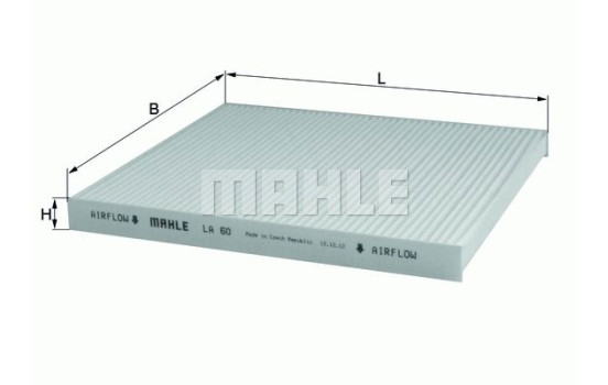 Filtre, air de l'habitacle LA 60 Mahle